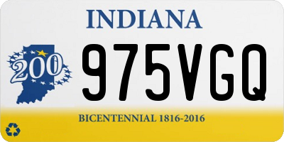 IN license plate 975VGQ
