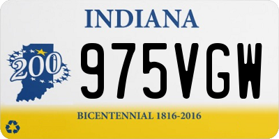 IN license plate 975VGW