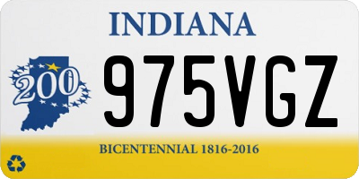 IN license plate 975VGZ