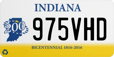 IN license plate 975VHD