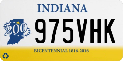 IN license plate 975VHK