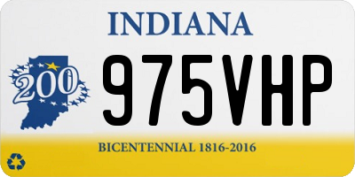 IN license plate 975VHP