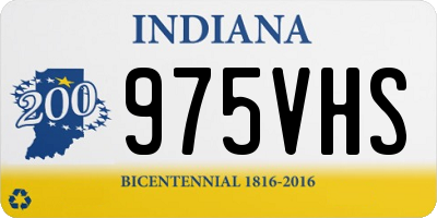 IN license plate 975VHS
