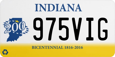 IN license plate 975VIG