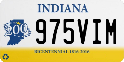 IN license plate 975VIM