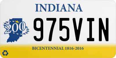 IN license plate 975VIN