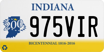 IN license plate 975VIR