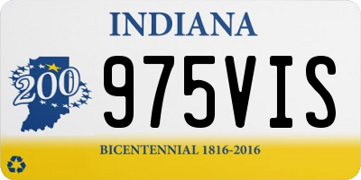 IN license plate 975VIS