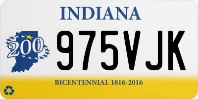 IN license plate 975VJK