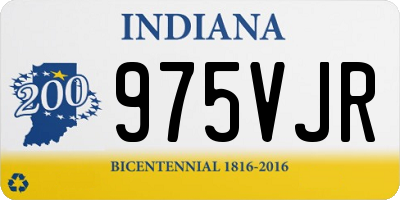 IN license plate 975VJR