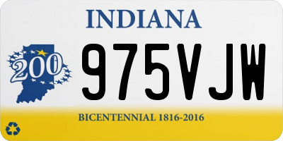 IN license plate 975VJW