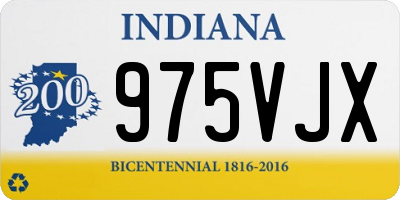 IN license plate 975VJX