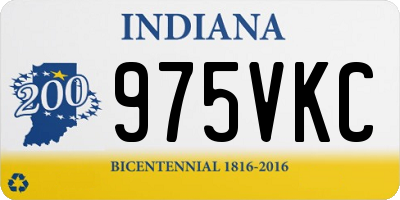 IN license plate 975VKC