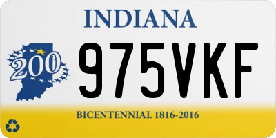 IN license plate 975VKF