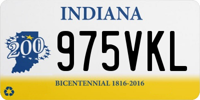 IN license plate 975VKL