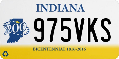 IN license plate 975VKS