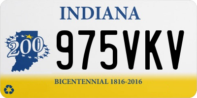 IN license plate 975VKV