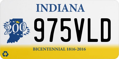 IN license plate 975VLD
