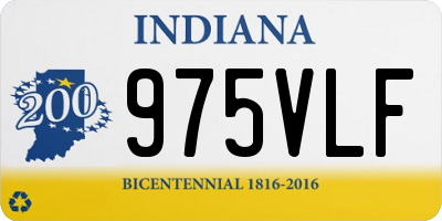 IN license plate 975VLF