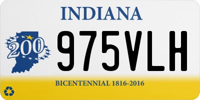 IN license plate 975VLH