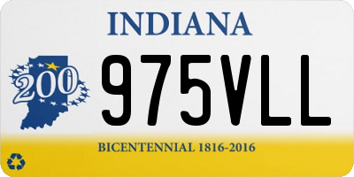 IN license plate 975VLL