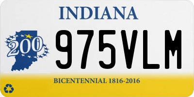 IN license plate 975VLM