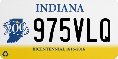IN license plate 975VLQ
