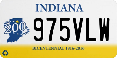 IN license plate 975VLW