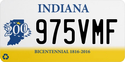 IN license plate 975VMF