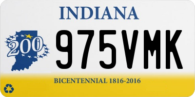 IN license plate 975VMK