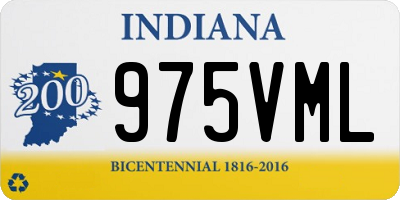 IN license plate 975VML