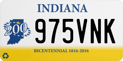 IN license plate 975VNK