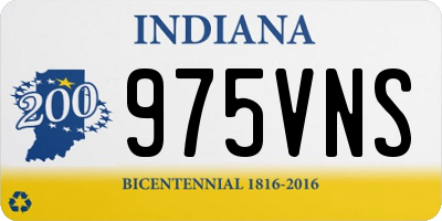 IN license plate 975VNS