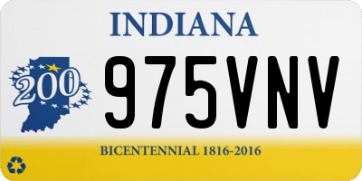 IN license plate 975VNV