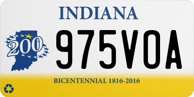 IN license plate 975VOA