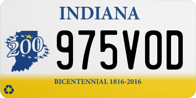 IN license plate 975VOD