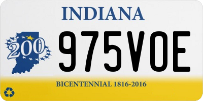 IN license plate 975VOE
