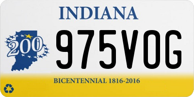 IN license plate 975VOG