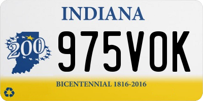 IN license plate 975VOK