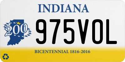 IN license plate 975VOL