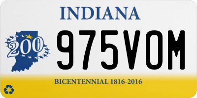 IN license plate 975VOM