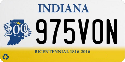 IN license plate 975VON