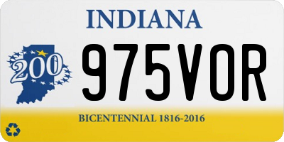 IN license plate 975VOR