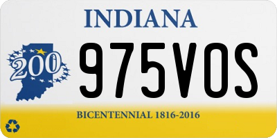 IN license plate 975VOS