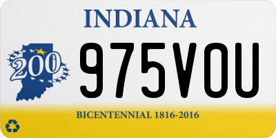 IN license plate 975VOU