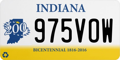 IN license plate 975VOW