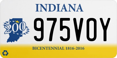 IN license plate 975VOY