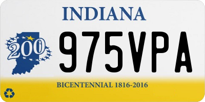 IN license plate 975VPA