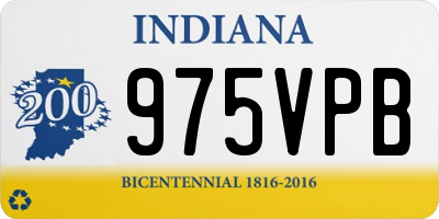 IN license plate 975VPB