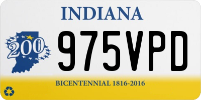 IN license plate 975VPD